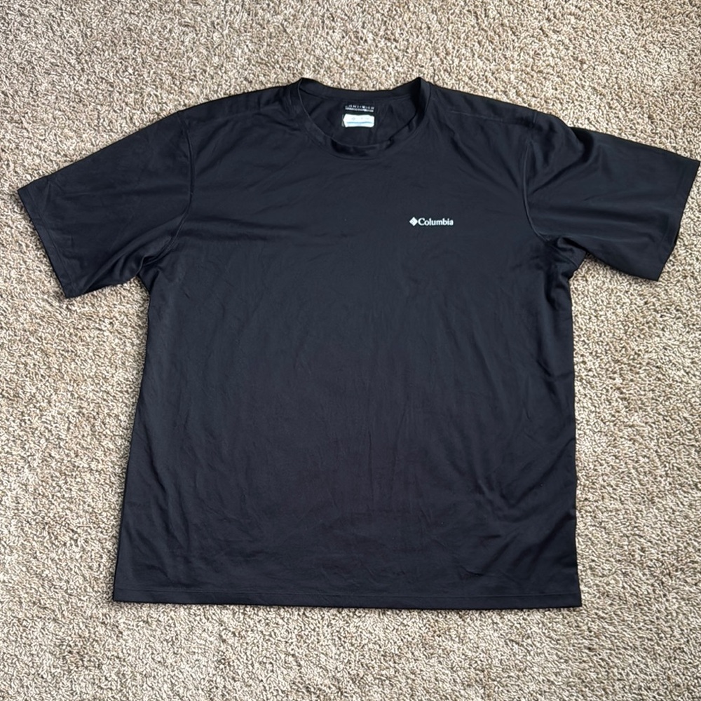 EUC Men's Columbia Hike Crew Black Short Sleeve Shirt Size XXL - Picture 2 of 11